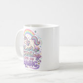 Mug Licorne s'étirant dans ma typographie audacieuse m (Devant gauche)