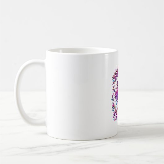 Mug Licorne Trop Glamour pour Galoper Impression sur D (Gauche)