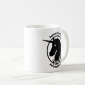 Mug Licorne Zombie de VOTRE TEXTE (Devant droit)