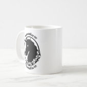 Mug Licorne Zombie de VOTRE TEXTE (Devant gauche)