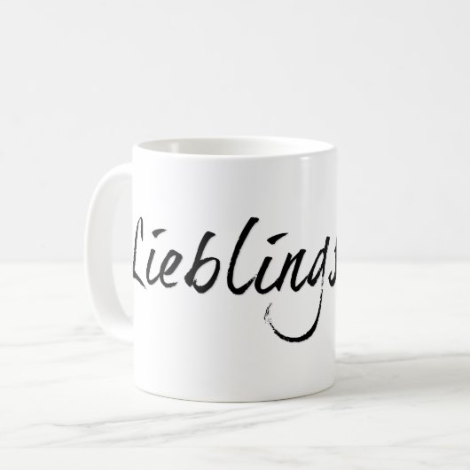 Mug Lieblingspapa - schwarzer Schriftzug 00001 (Devant gauche)