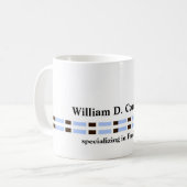 Mug Liens Bleus Professionnels Minimalistes (Devant gauche)