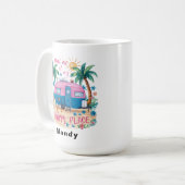 Mug Lieu de bonheur personnalisé pour voyager en campi (Devant gauche)