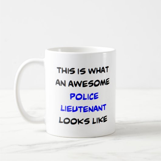 Mug lieutenant de police, génial (Gauche)