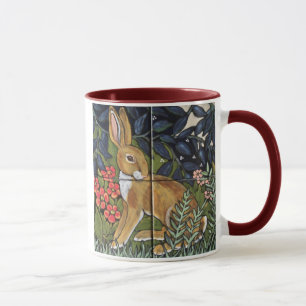 Mug Lièvre de lapin en forêt William Morris Style