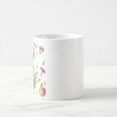Mug Lièvre mignonne avec un arrière - plan de pommes e (Centre)