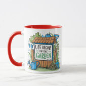 Mug "Life begins in the garden." (Gauche)
