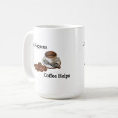 Mug Life Happens Coffee aide sur un (Devant gauche)