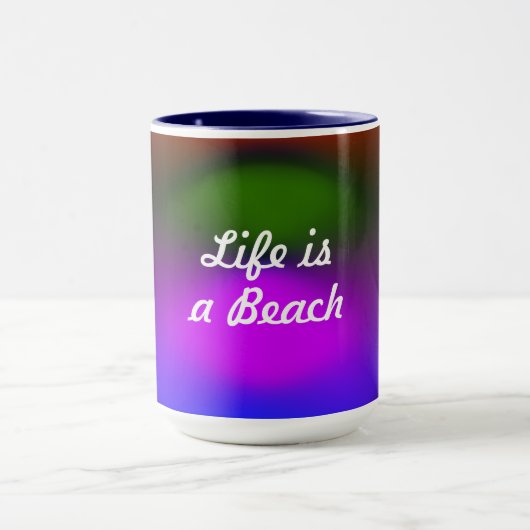 Mug Life is a Beach Neon Blue, Purple, Green & Orange (Centre)