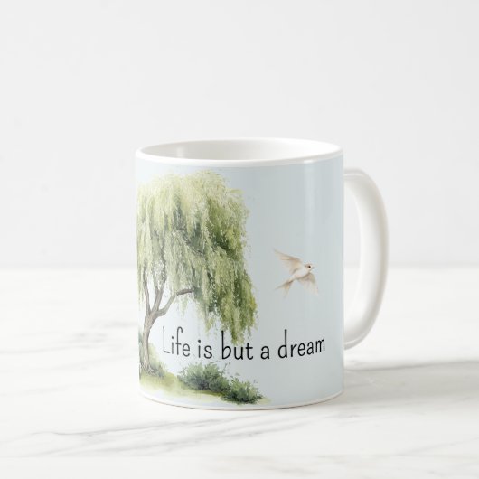 Mug Life is a dream Tree Birds (Devant droit)