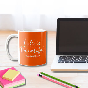 Mug Life is Beautity Blog Marque Website - Orange