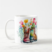 Mug Life Is Better In The Garden Floral Boots (Gauche)