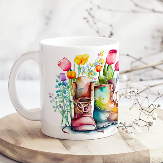 Mug Life Is Better In The Garden Floral Boots