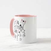 Mug Life is Better With a Cat quote slogan (Devant gauche)