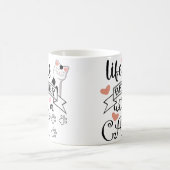 Mug Life is Better With a Cat quote slogan (Centre)