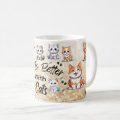 Mug Life is better with cats (Devant droit)