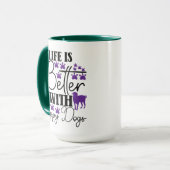 Mug Life Is Better With Puppy Dogs Cute Dog Lover (Devant gauche)