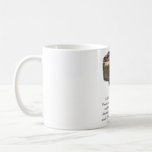 Mug Life is Like A Camera Quote and Illustration (Gauche)