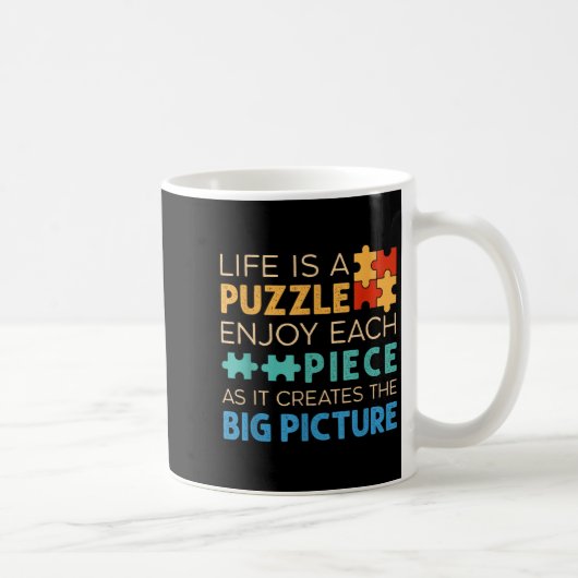 Mug Life Is Puzzle Enjoy Each Ece _ Jigsaw Puzzle Love (Droite)
