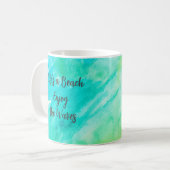 Mug Life's a Beach Profitez de la citation texture ble (Devant gauche)