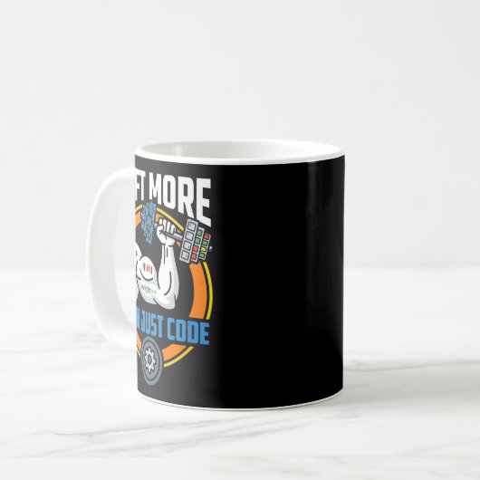 Mug Lift more than code funny programmer developer fit (Devant gauche)