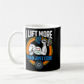 Mug Lift more than code funny programmer developer fit (Gauche)