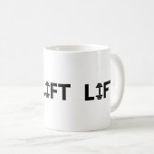 Mug Lift Workout gymlife motivation texte (Devant droit)
