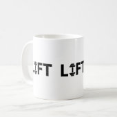 Mug Lift Workout gymlife motivation texte (Devant gauche)