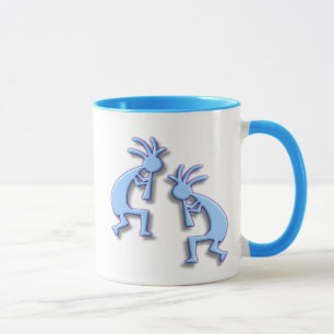 Mug Light Blue Kokopelli