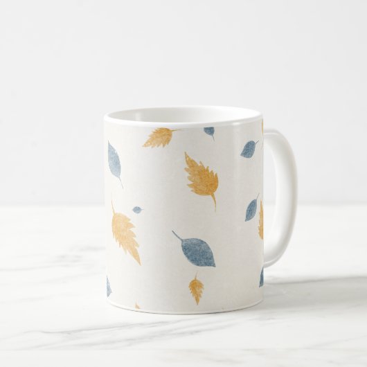Mug Light Pastel Minimalist Autumn Leaves Pattern (Devant droit)