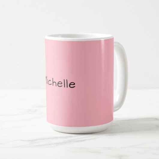 Mug Light Pink Professional Unique Casual Handwriting (Devant droit)
