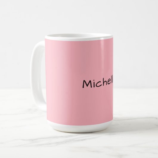 Mug Light Pink Professional Unique Casual Handwriting (Devant gauche)