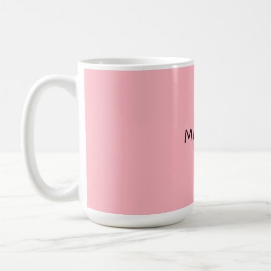 Mug Light Pink Professional Unique Casual Handwriting (Gauche)