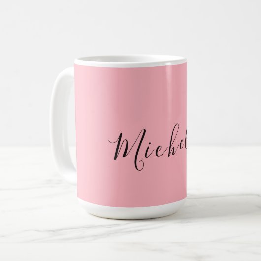 Mug Light Pink Professional Unique Classic Handwriting (Devant gauche)