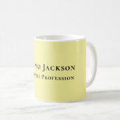 Mug Light Yellow Plain Elegant Professional Modern (Devant droit)