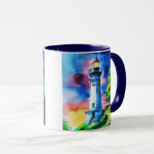 Mug Lighthouse Under a Starry Sky (Devant droit)