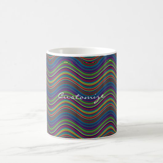 Mug Ligne Abstraite cool de Wavy art Thunder_Cove (Centre)