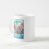 Mug Ligne aérienne Retro Leipzig (Devant gauche)