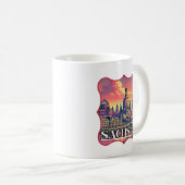 Mug Ligne aérienne Retro Sachsen (Devant droit)