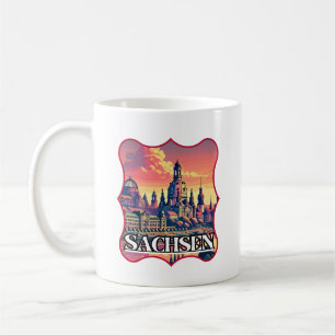 Mug Ligne aérienne Retro Sachsen