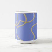 Mug Ligne Art : Or sur bleu (Centre)