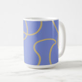 Mug Ligne Art : Or sur bleu (Devant droit)