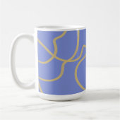 Mug Ligne Art : Or sur bleu (Gauche)