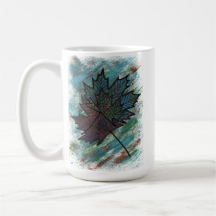 Mug Ligne artistique abstraite de feuille d'érable, gr