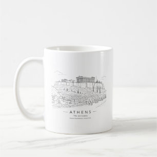 Mug Ligne artistique de l'Acropole d'Athènes Parthénon