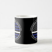 Mug Ligne blanche mince personnalisée USA Drapeau EMS  (Centre)