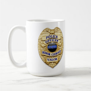 Mug Ligne Bleue Mince - 25 ans de succès Badge de poli