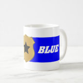 Mug Ligne Bleue Mince, Arrière Le Bleu (Devant droit)