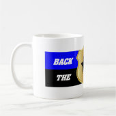 Mug Ligne Bleue Mince, Arrière Le Bleu (Gauche)