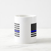 Mug - Ligne bleue mince de la police du pavillon améri (Centre)